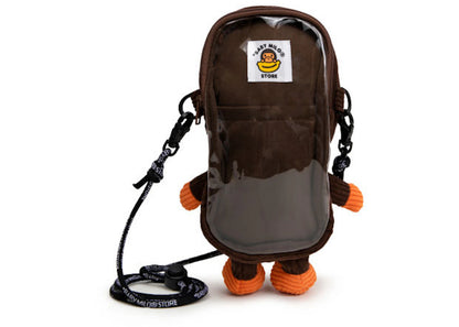 Bape Baby Milo Corduroy Plush Mobile Bag Brown
