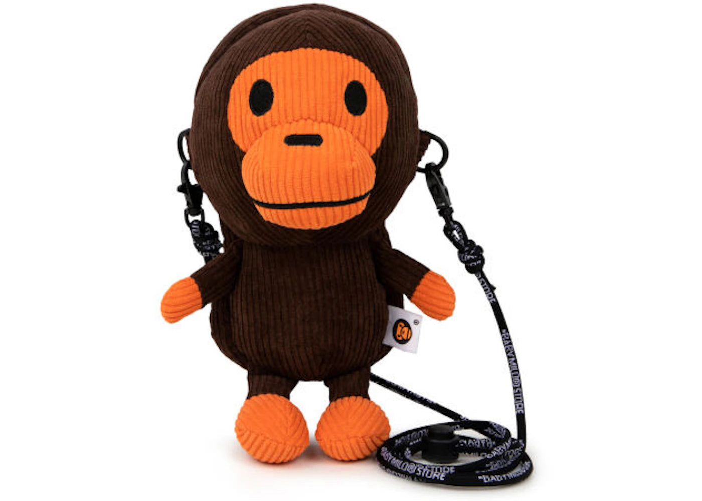 Bape Baby Milo Corduroy Plush Mobile Bag Brown