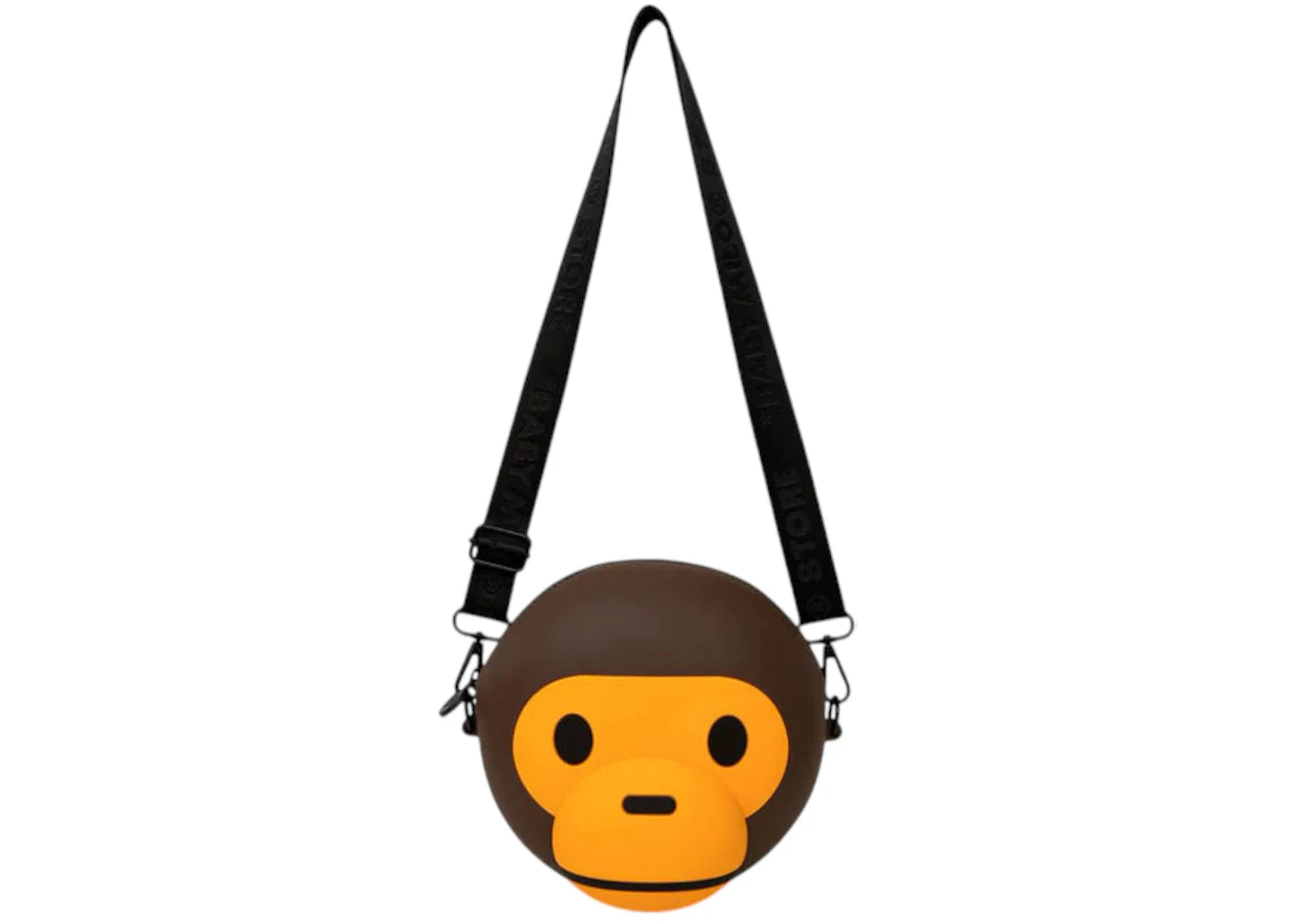 Bape Baby Milo Face Crossbody Bag Brown