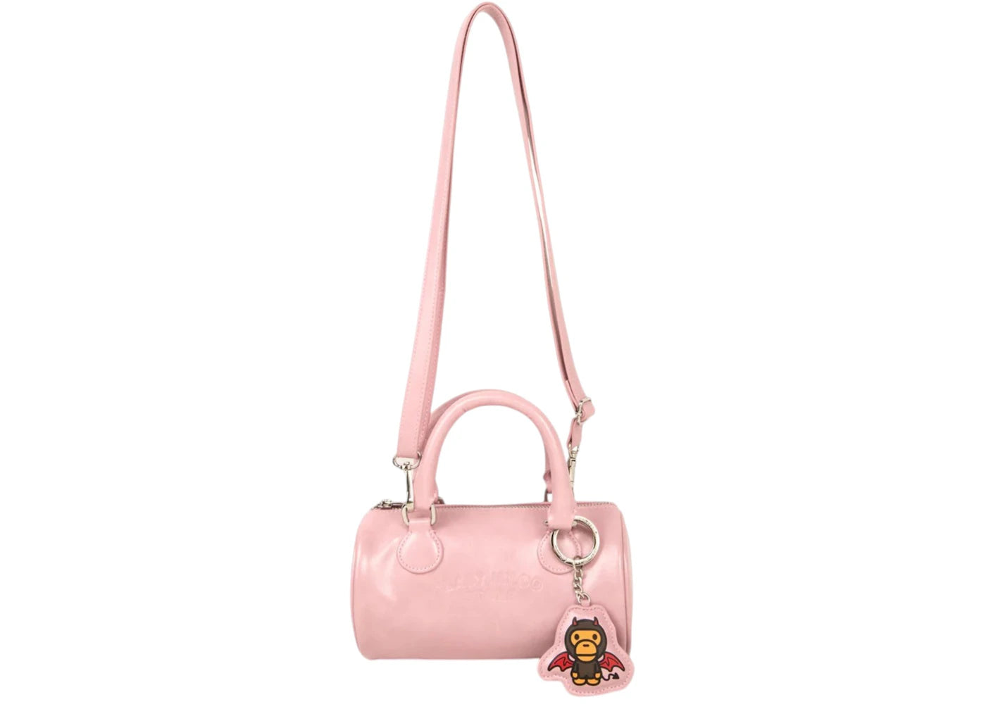 Bape Baby Milo Faux Leather Small Barrel Bag Pink