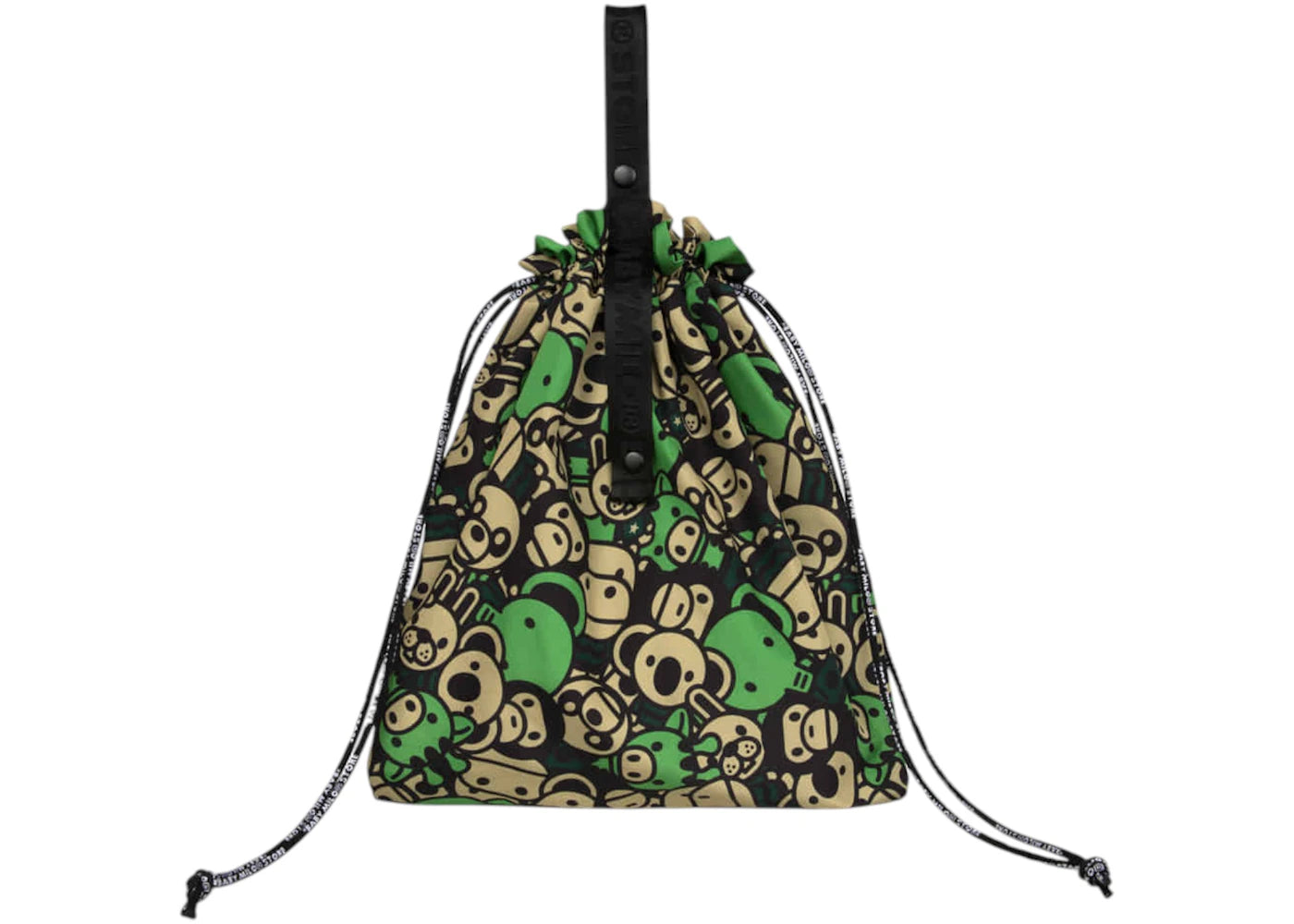 Bape Baby Milo & Friends Drawstring Bag Emerald