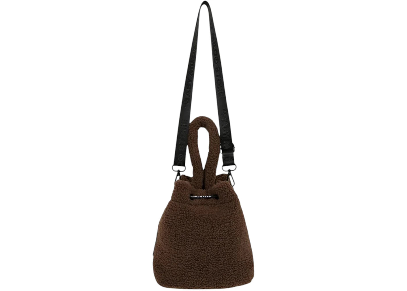Bape Baby Milo Sherpa Fur Mini Cross Bag Brown