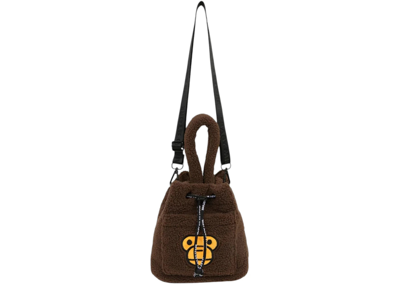 Bape Baby Milo Sherpa Fur Mini Cross Bag Brown