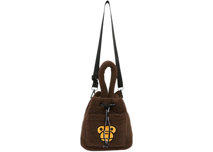 Bape Baby Milo Sherpa Fur Mini Cross Bag Brown
