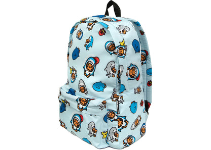 bape baby milo soft backpack light blue 