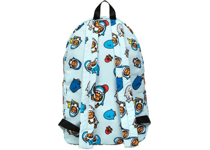 bape baby milo soft backpack light blue 