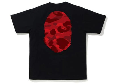 bape color camo big ape head tee black/red