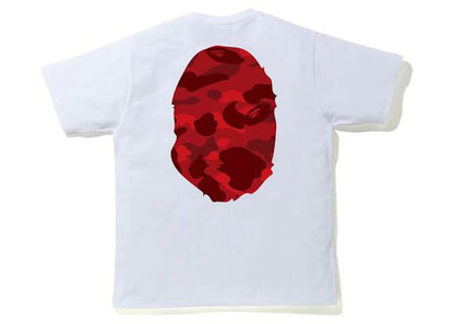 bape color camo big ape head tee white/red