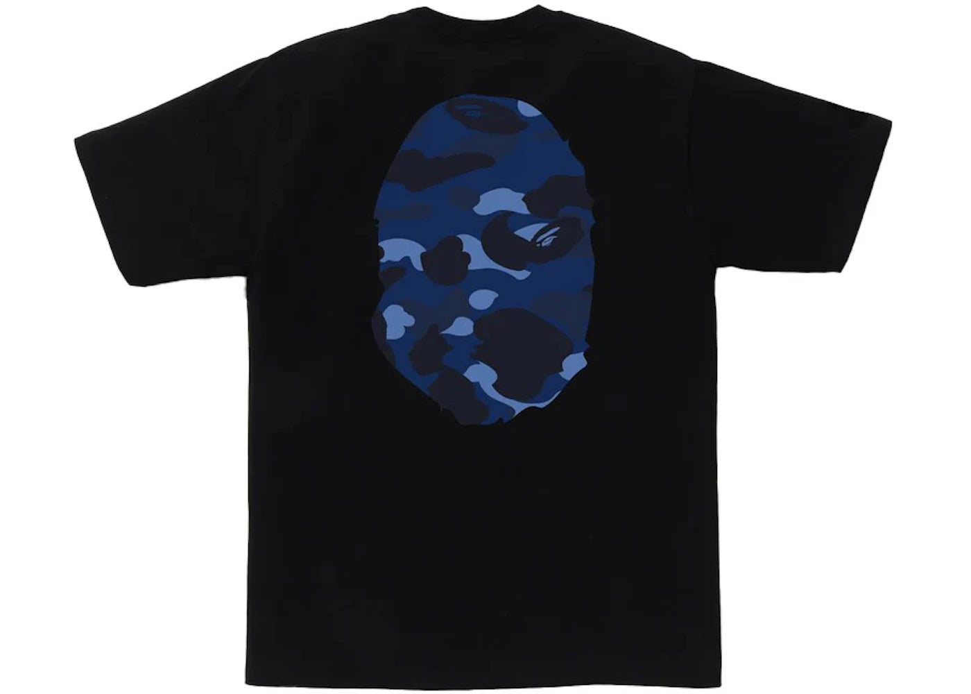 bape color camo big ape head tee black/navy