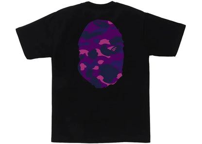 bape color camo big ape head tee black/purple