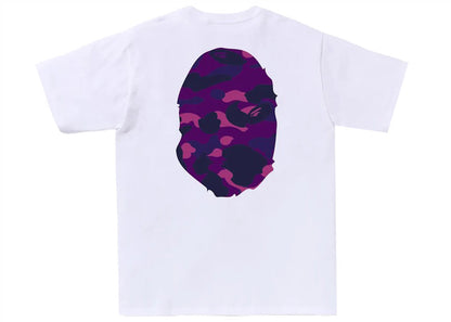 bape color camo big ape head tee white/purple