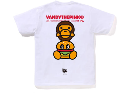 bape gallery x vandy the pink baby milo tee white