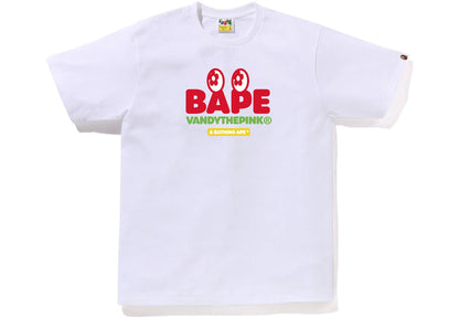 bape gallery x vandy the pink baby milo tee white