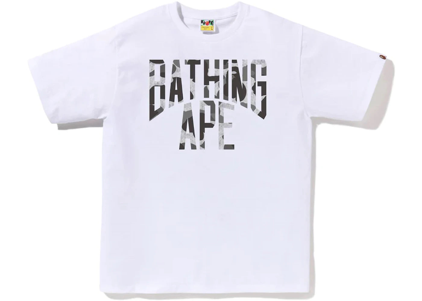 bape heather gray camo bathing ape tee white