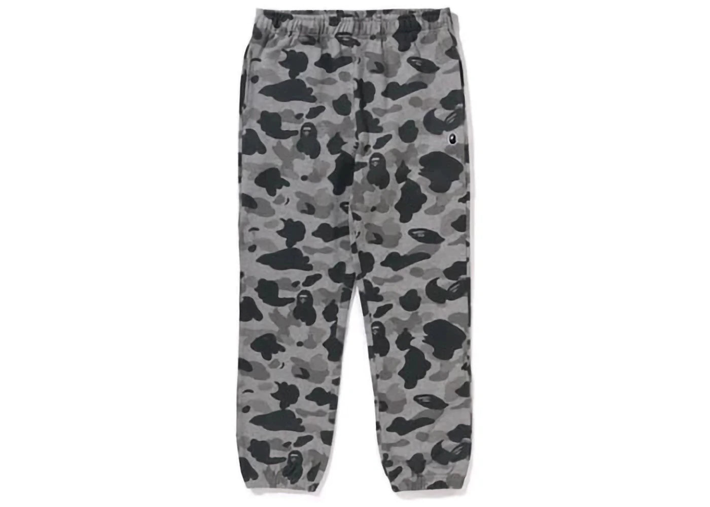 bape heather gray camo sweatpants gray