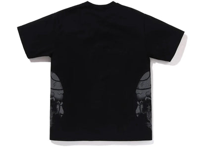 bape japanese tattoo side big ape head tee black