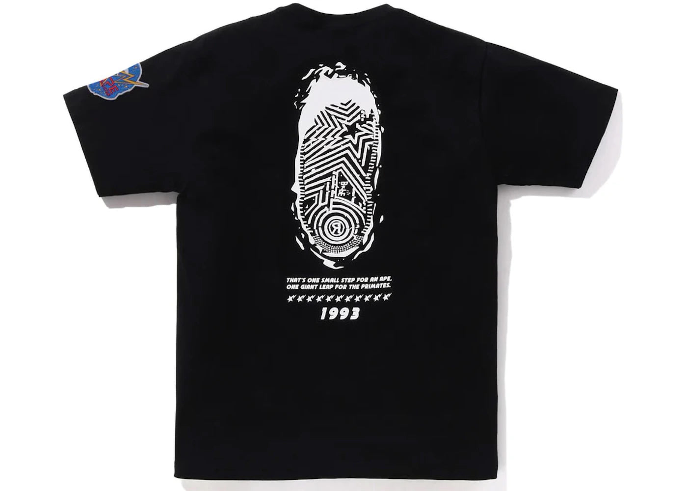 bape moon landing tee black