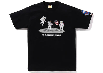 bape moon landing tee black