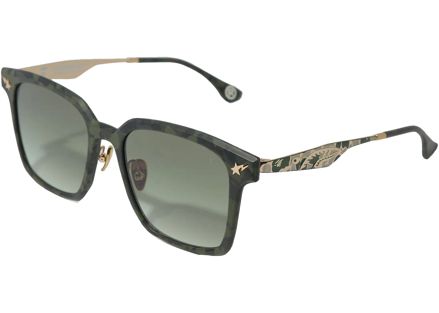 bape shark 1 sunglasses olivedrab