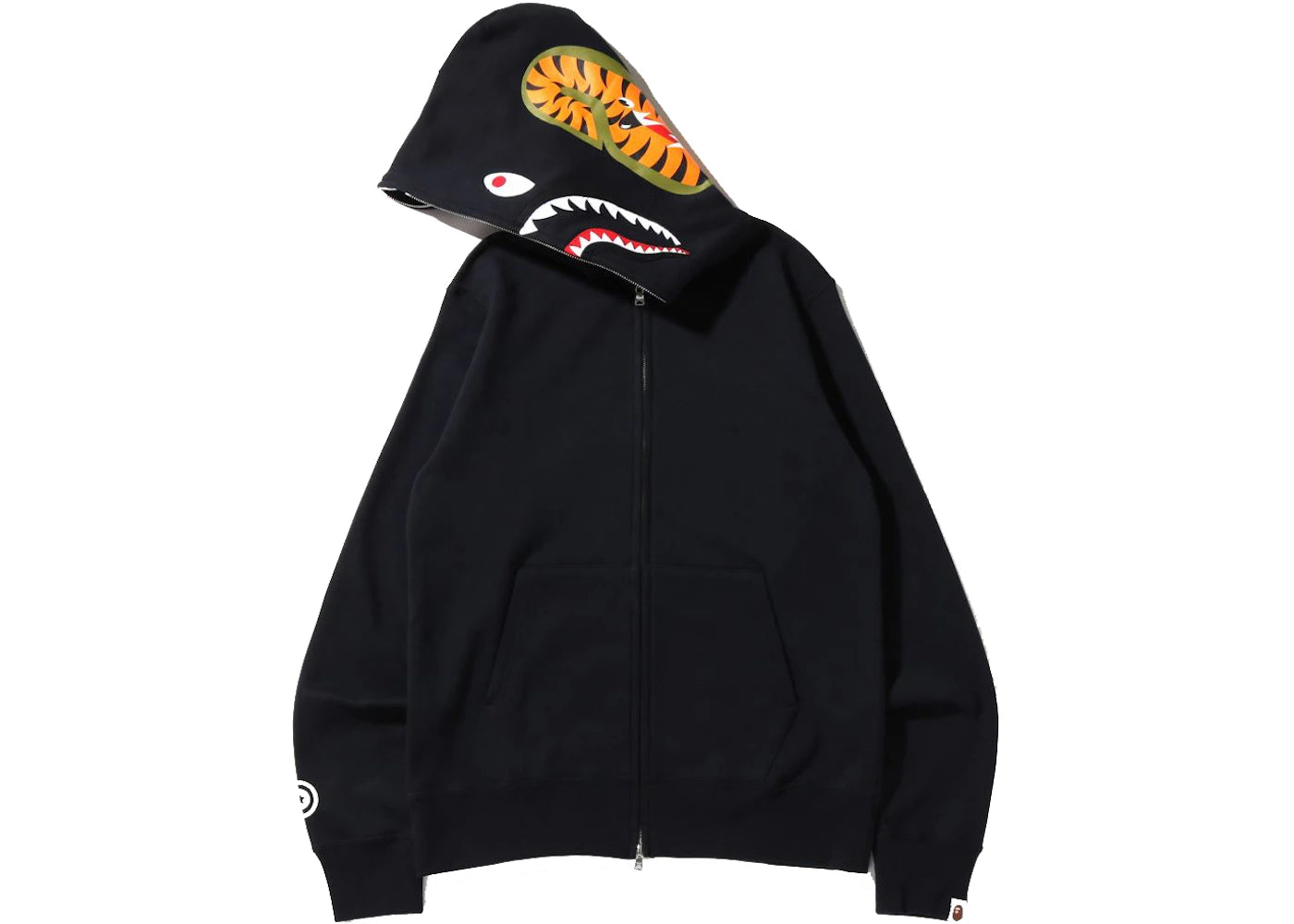 bape shark full zip hoodie (ss22) black