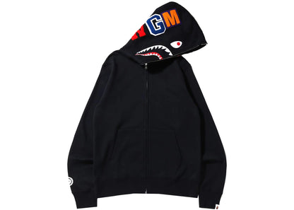 bape shark full zip hoodie (ss22) black