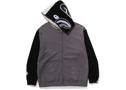 bape shark full zip i hoodie black