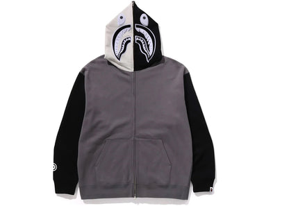 bape shark full zip i hoodie black