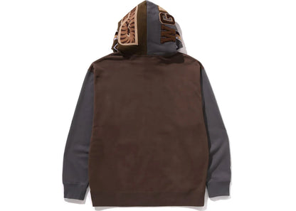 bape shark full zip ii hoodie beige