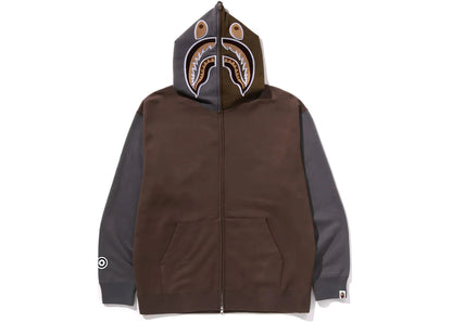 bape shark full zip ii hoodie beige