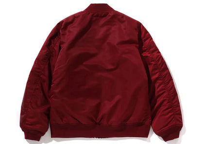 bape shark ma-1 jacket red