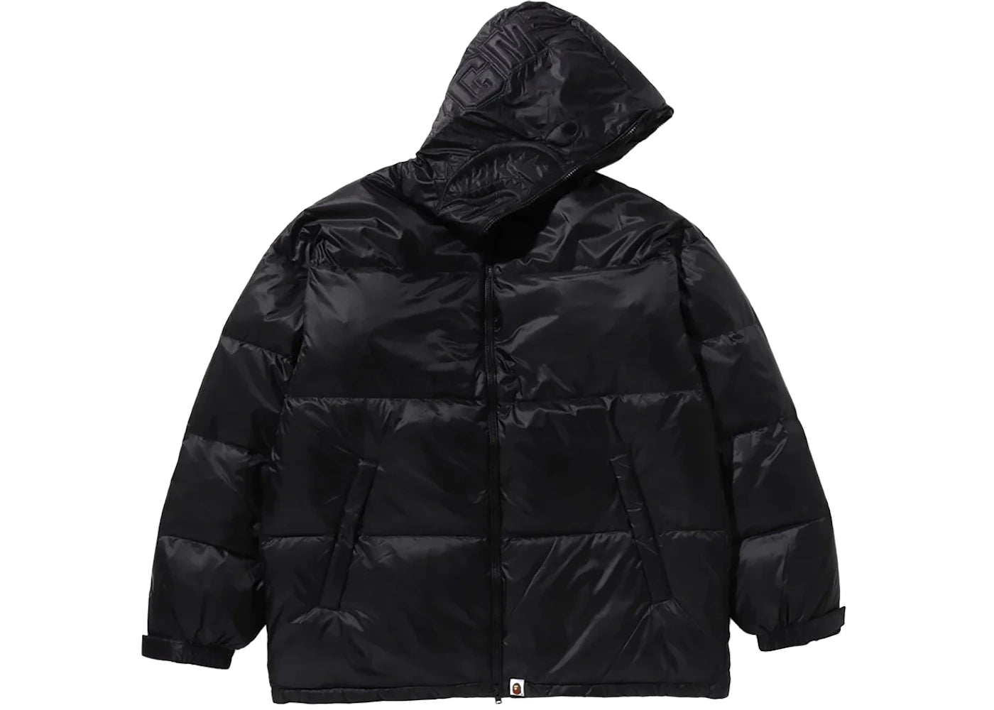 bape shark relaxed fit down jacket black