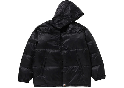 bape shark relaxed fit down jacket black