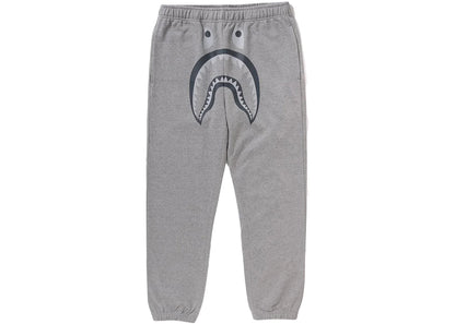 bape shark sweatpants grey