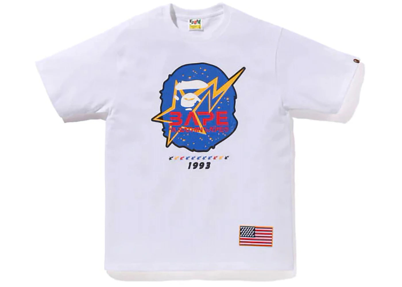 bape space ape head tee white