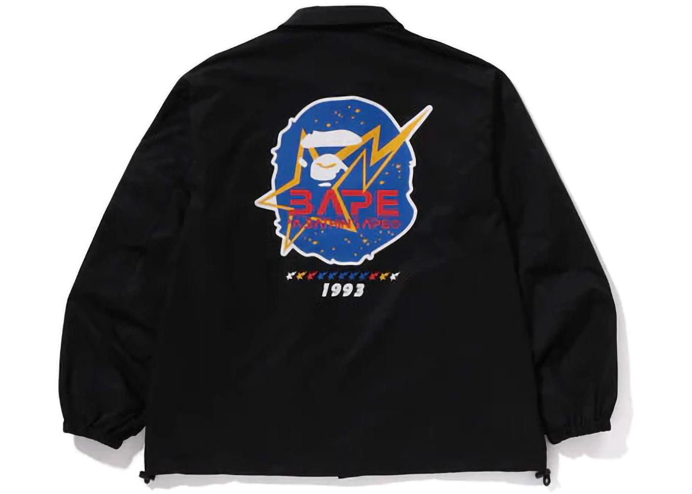 bape space ape relaxed fit coach jacket black