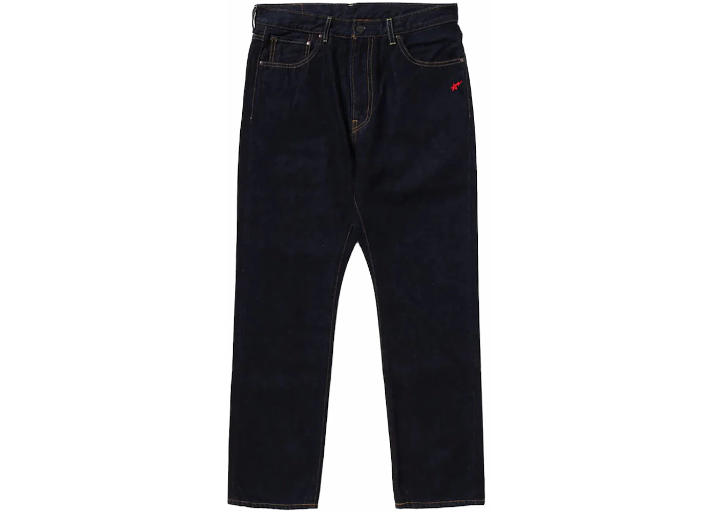 bape sta ape head regular fit denim pants indigo