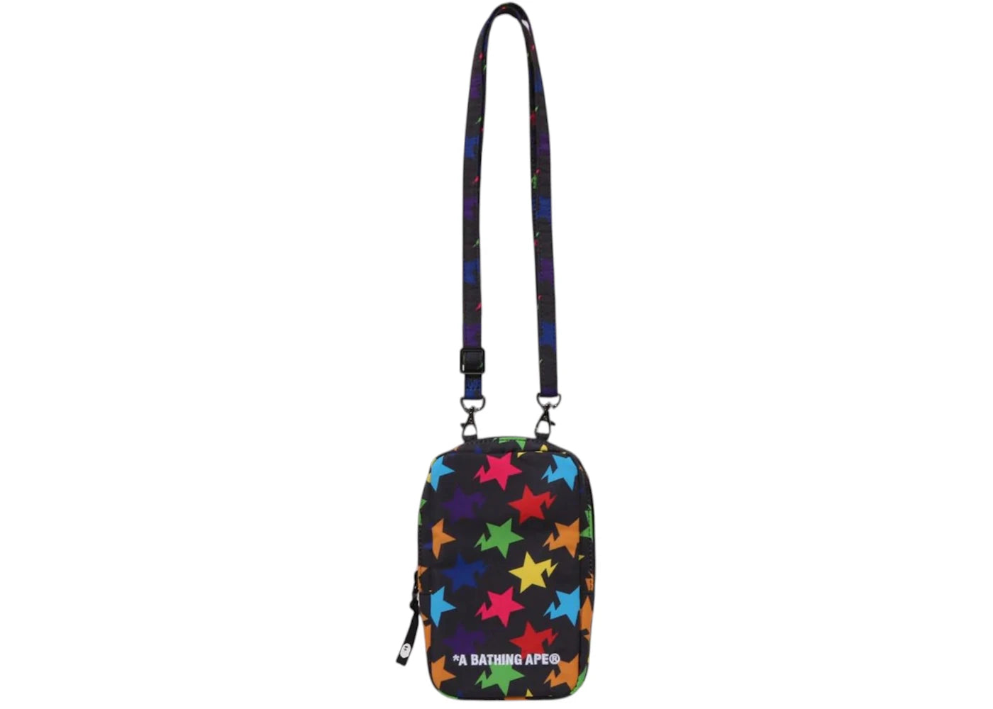 Bape Sta Pattern Phone Travel Shoulder Bag Black