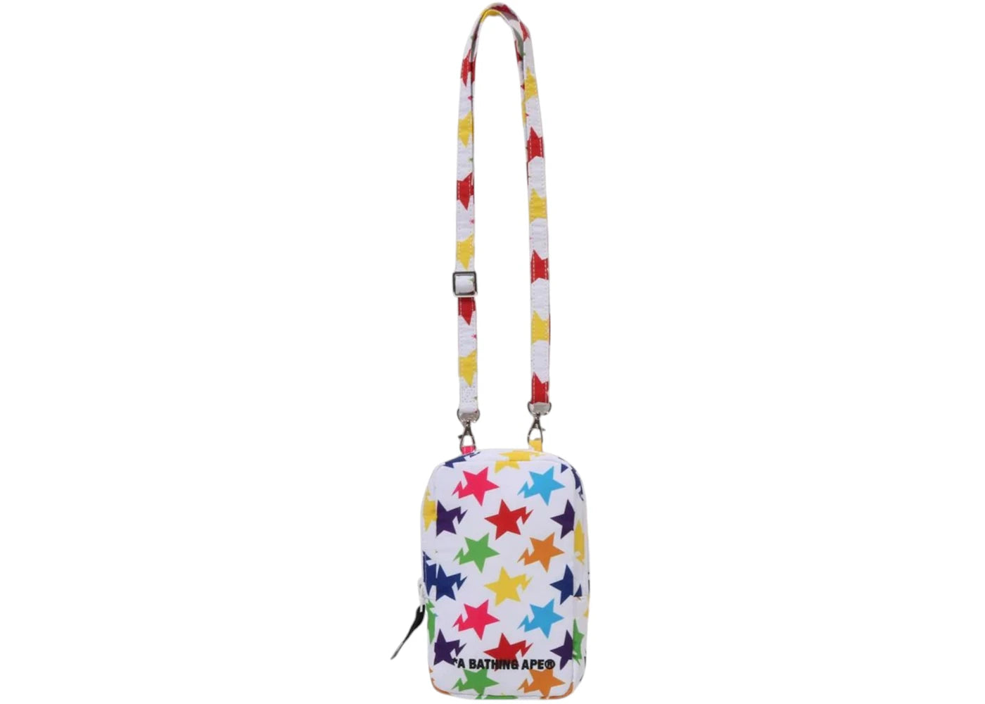 Bape Sta Pattern Phone Travel Shoulder Bag White