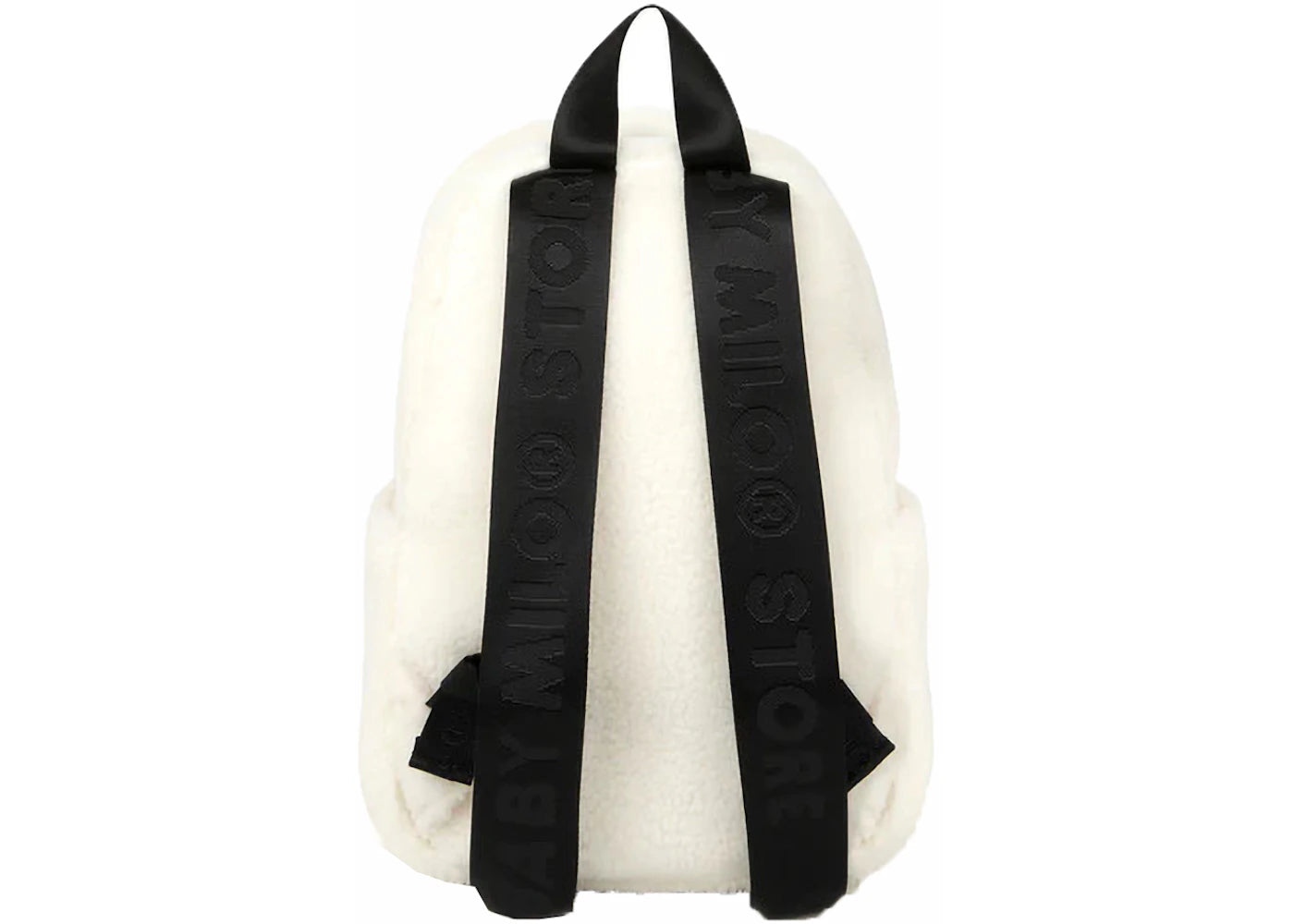 bape women's baby milo mini fur backpack ivory 