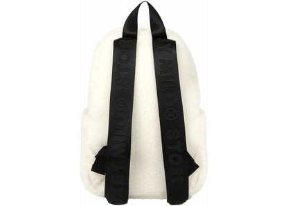 bape women's baby milo mini fur backpack ivory 