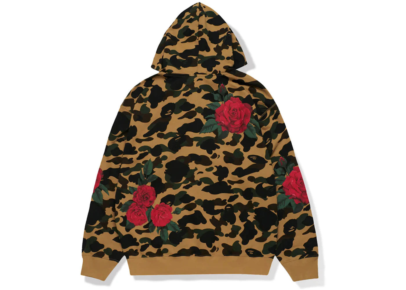 bape x anti social social club full zip hoodie yellow