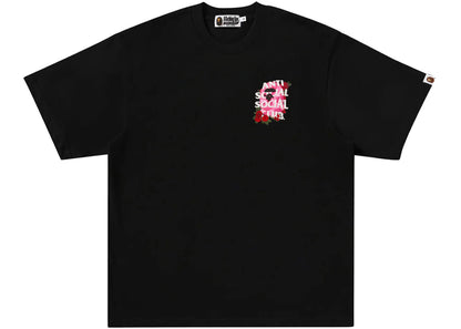 bape x anti social social club iii tee black