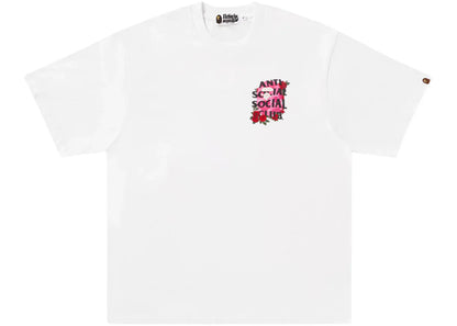 bape x anti social social club iii tee white
