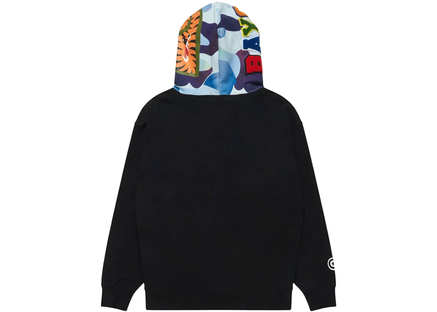 bape x bayc shark full zip hoodie black