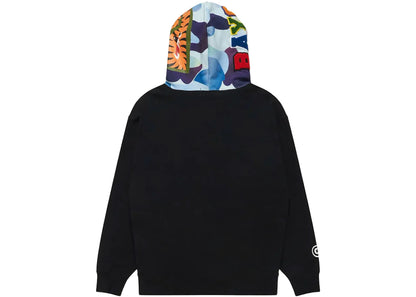 bape x bayc shark full zip hoodie black
