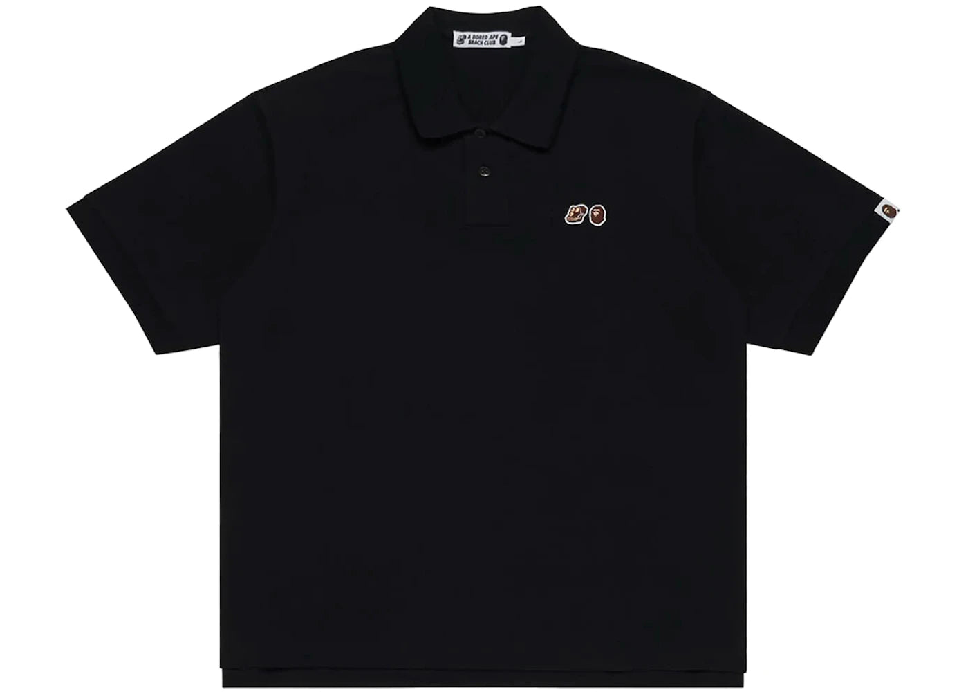 bape x bored ape yacht club polo shirt black