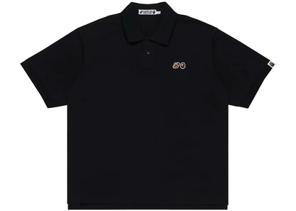 bape x bored ape yacht club polo shirt black