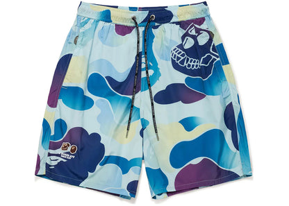 bape x bored ape yacht club water shorts blue