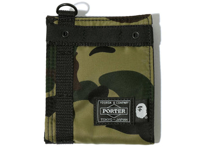 Bape X Porter 1St Camo #3 Wallet Green