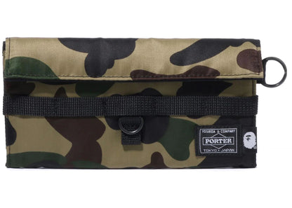 Bape X Porter 1St Camo Long Wallet Green